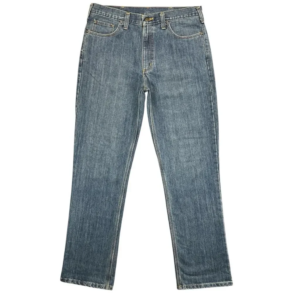 Carhartt Relaxed Fit Men’s Jeans 36x34 Dark Wash Durable Workwear Denim